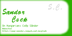 sandor csep business card